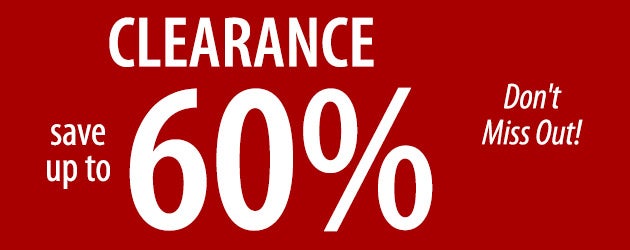 Clearance. Save up to 60%. Hurry, don't miss out! Shop Sale.