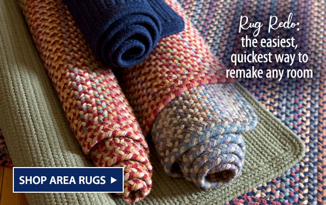 Image of 100% Wool Blue Ridge Braided Rugs. Rug Redo: the easiest, quickest way to remake any room - SHOP AREA RUGS