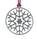 Image of a 2022 snowflake pewter keepsake ornament