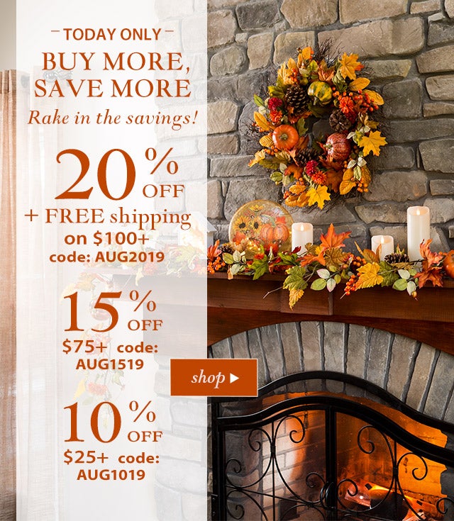 -TODAY ONLY-
BUY MORE, SAVE MORE
Rake in the savings!

20% Off + Free Shipping on $100+
Code: AUG2019

15% Off $75+
Code: AUG1519

10% Off $25+
Code: AUG1019