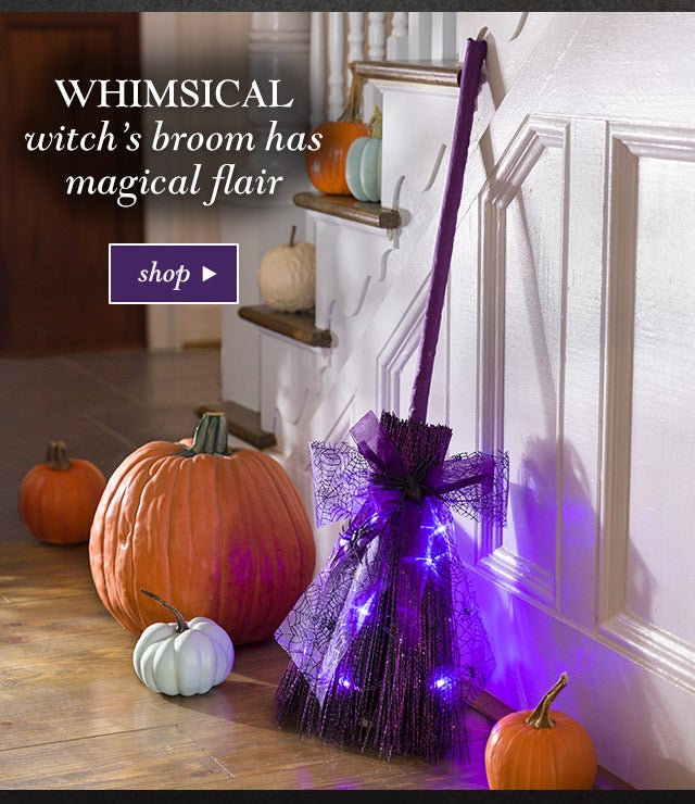 Whimsical witch’s broom has magical flair
