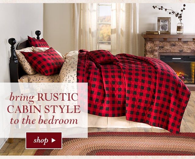 Bring rustic cabin style to the bedroom

