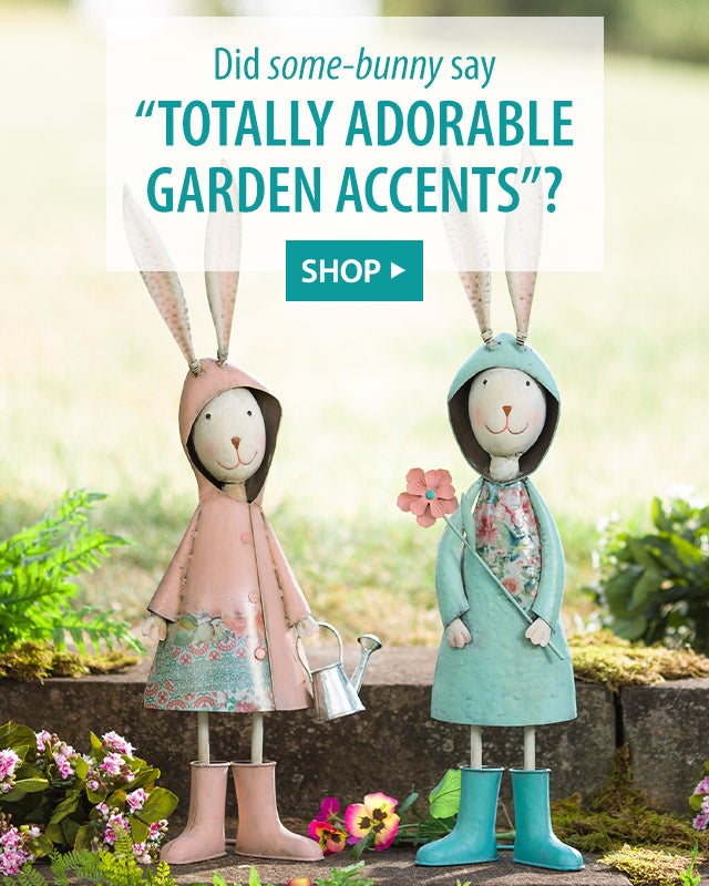 Did some-bunny say “totally adorable garden accents”?
SHOP>
