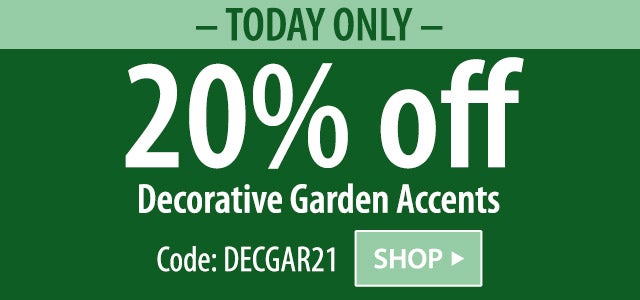 -TODAY ONLY- 20% OFF Decorative Garden Accents Code: DECGAR21 SHOP>