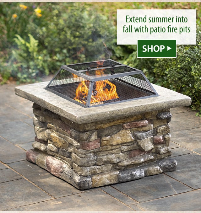 Extend summer into fall with patio fire pits SHOP>