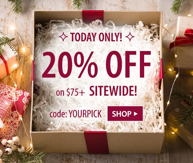  20% OFF ONE ITEM code: YOURPICK SHOP>