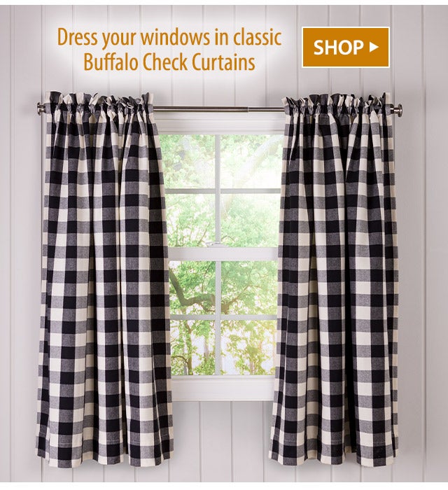 Dress your windows in classic Buffalo Check Curtains