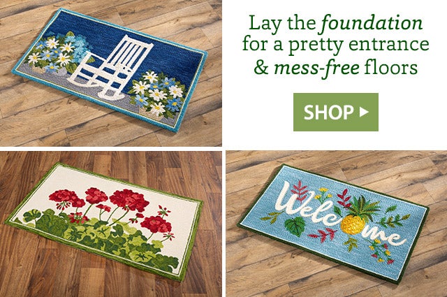 Lay the foundation for a pretty entrance & mess-free floors SHOP>