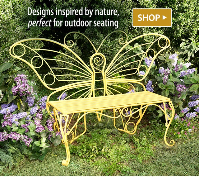 Designs inspired by nature, perfect for outdoor seating SHOP>