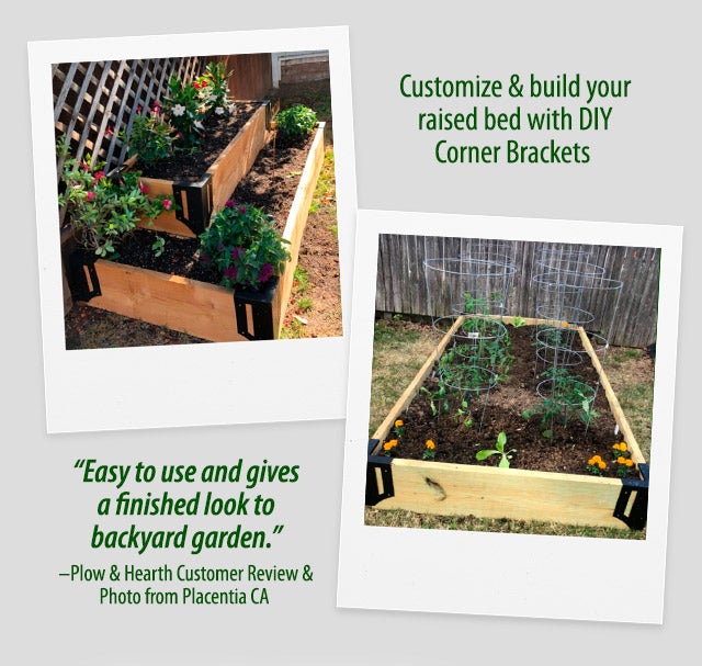 Customize & build your raised bed with DIY Corner Brackets SHOP>