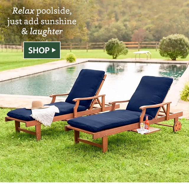 Relax poolside, just add sunshine & laughter