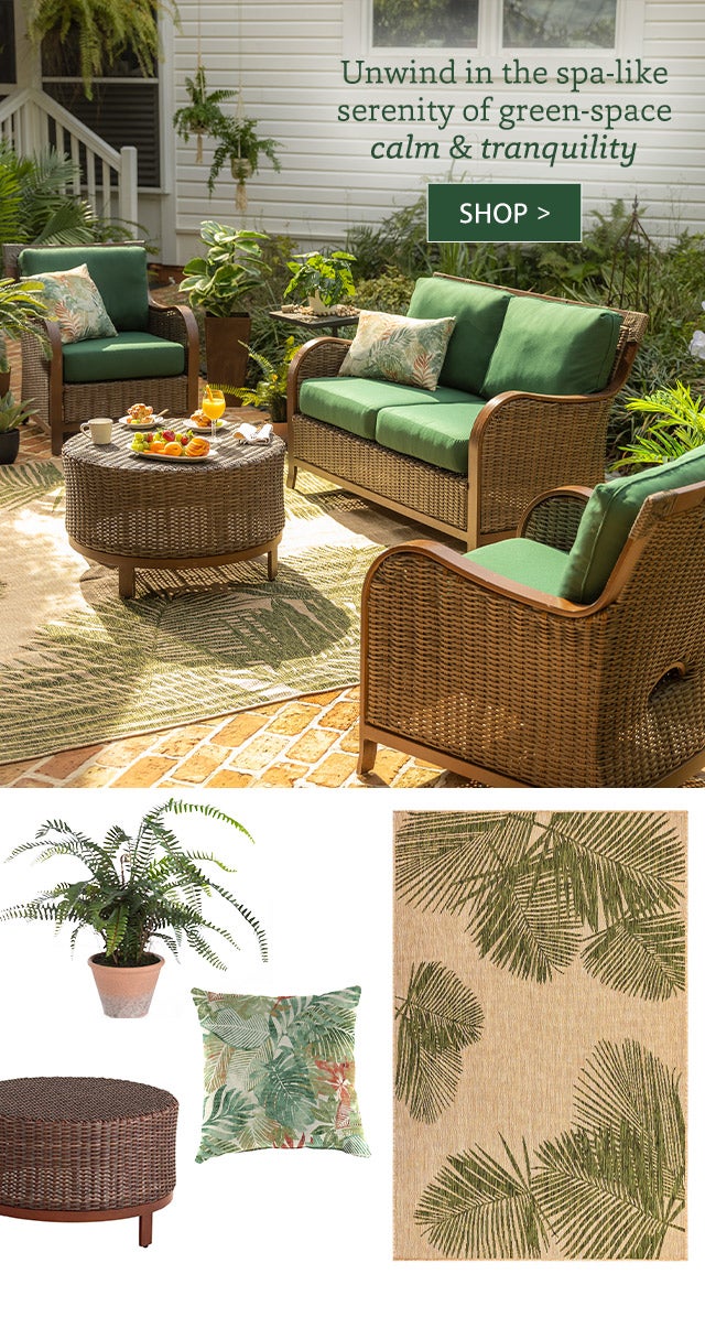 Unwind in the spa-like serenity of green-space calm & tranquility SHOP>