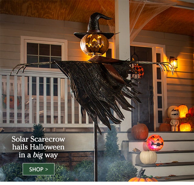 Solar Scarecrow hails Halloween in a big way SHOP>