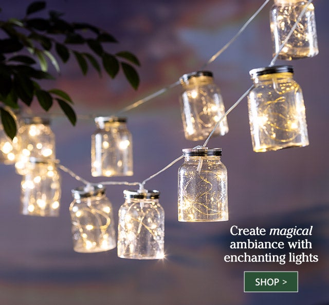 Create magical ambiance with enchanting lights SHOP>