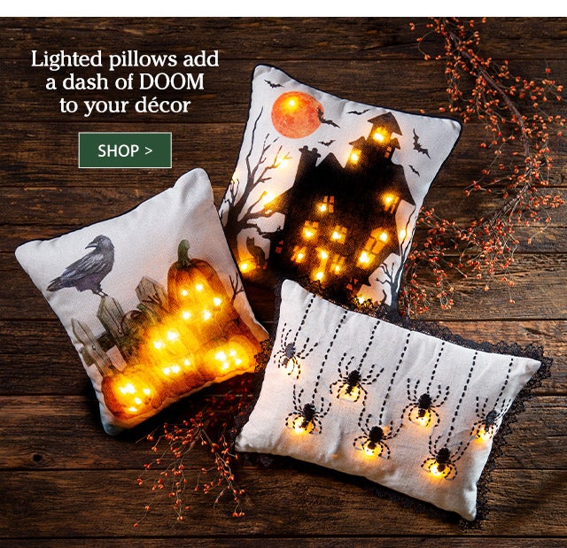 Lighted pillows add a dash of DOOM to your décor SHOP>