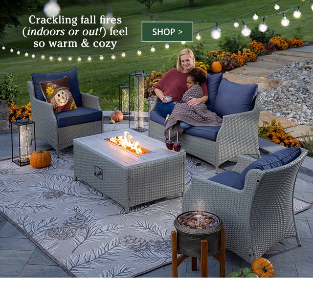 Crackling fall fires (indoors or out!) feel so warm & cozy SHOP>