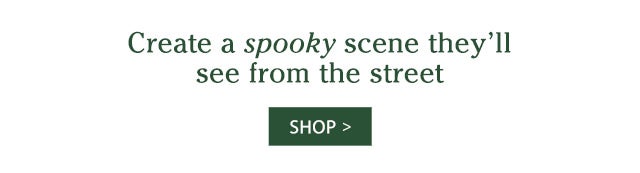 Create a spooky scene they’ll see from the street SHOP>