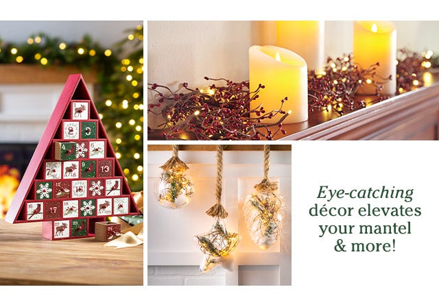 Eye-catching accents elevate your mantel seasonal style