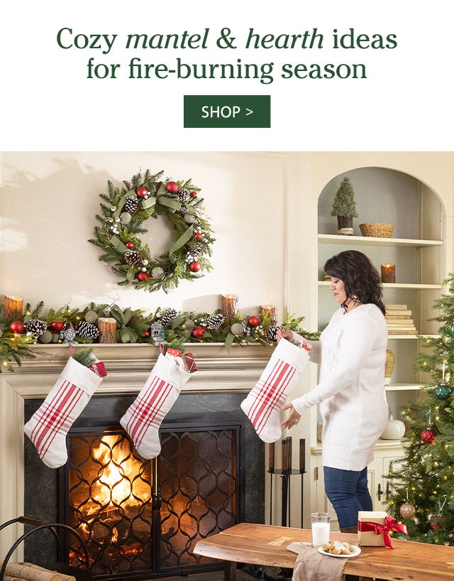 Cozy mantel & hearth ideas for fire-burning season SHOP>