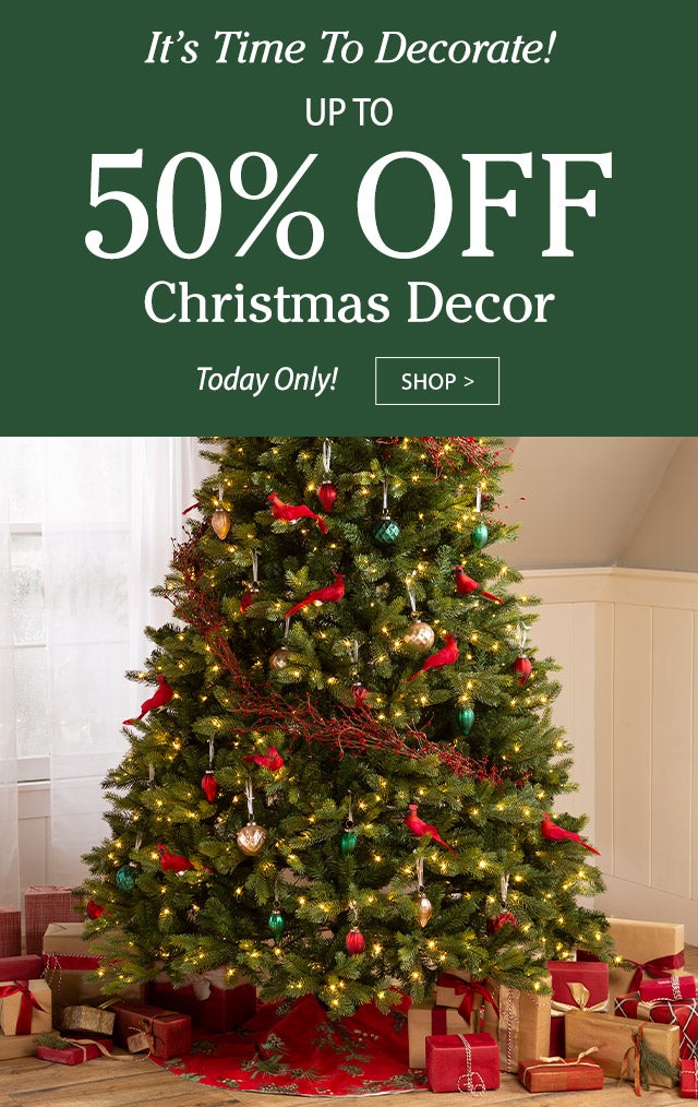 It’s Time To Decorate! Take up to 50% Off Holiday Decor Today Only!