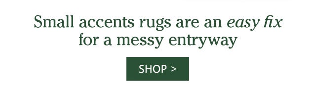 Small accents rugs are an easy fix for a messy entryway Shop accent rugs>