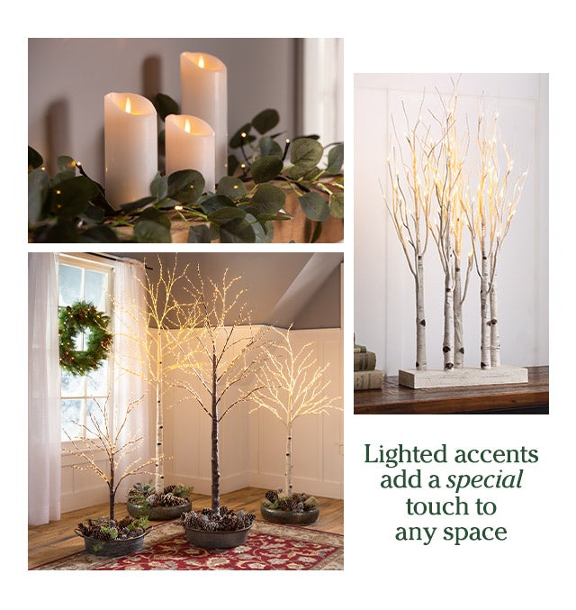  Lighted accents add a special touch to any space