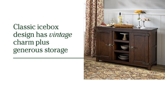 Classic icebox design has vintage charm plus generous storage