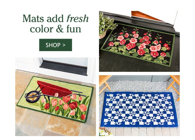 Mats add fresh color & fun design