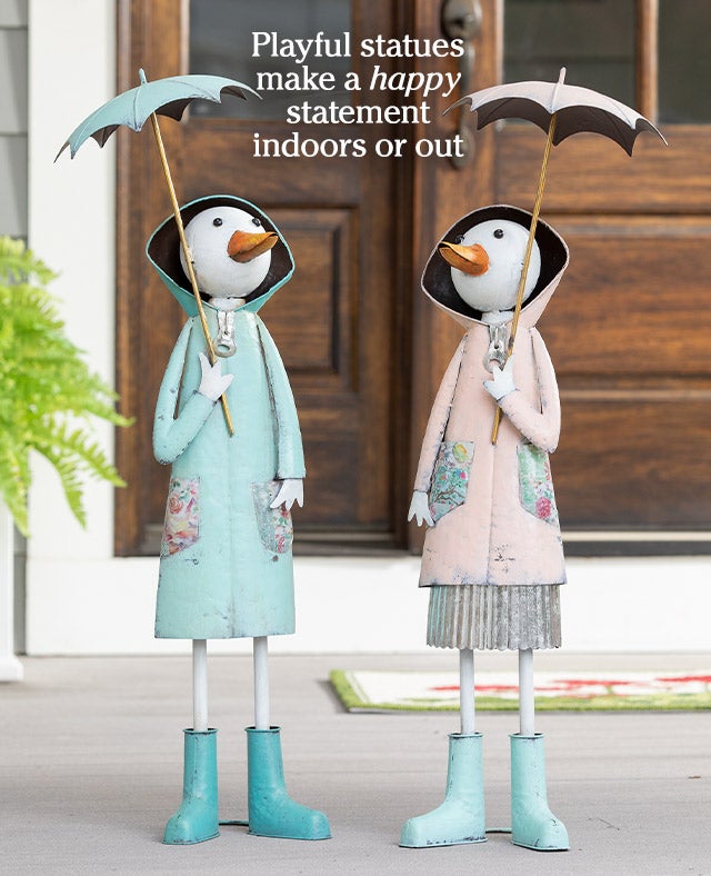 Playful statues make a happy statement indoors or out SHOP >