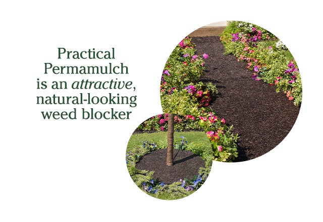 Practical Permamulch is an attractive, natural-looking weed blocker