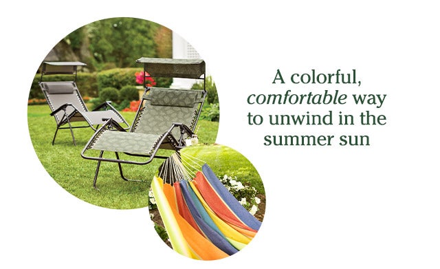 A colorful, comfortable way to unwind in the summer sun