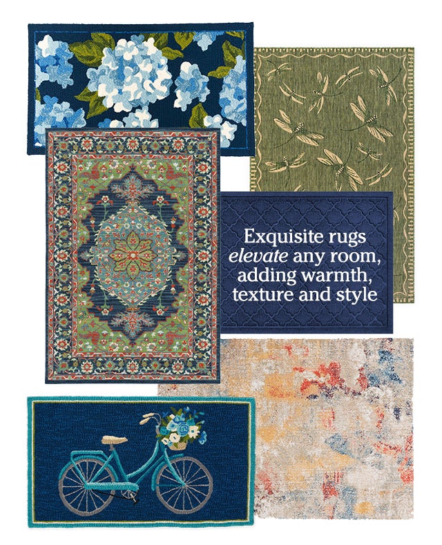 Exquisite rugs elevate any room, adding warmth, texture and style