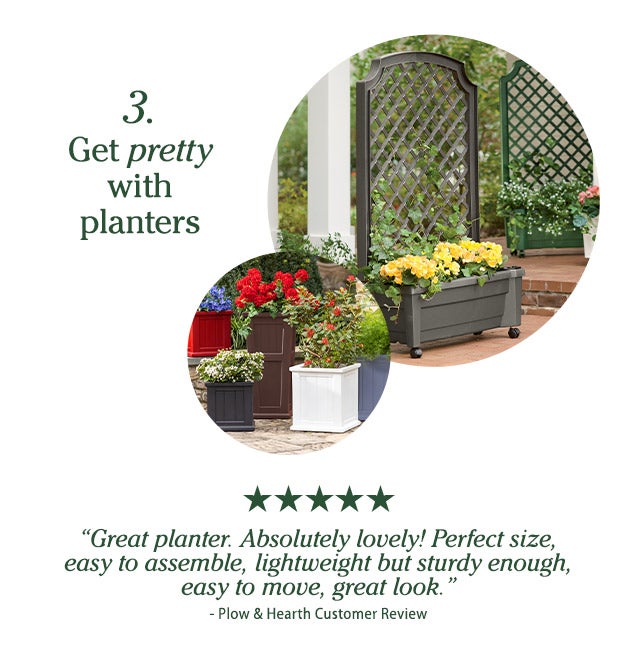 3. Get pretty with planters