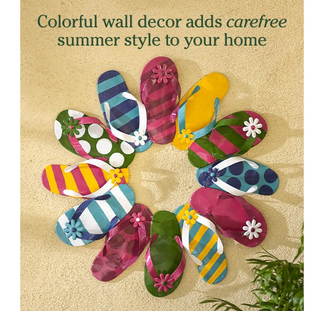 Colorful wall decor adds carefree summer style to your home