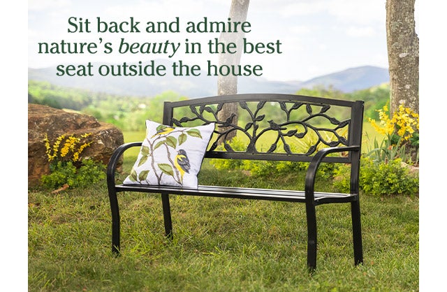 Sit back and admire nature’s beauty in the best seat outside the house