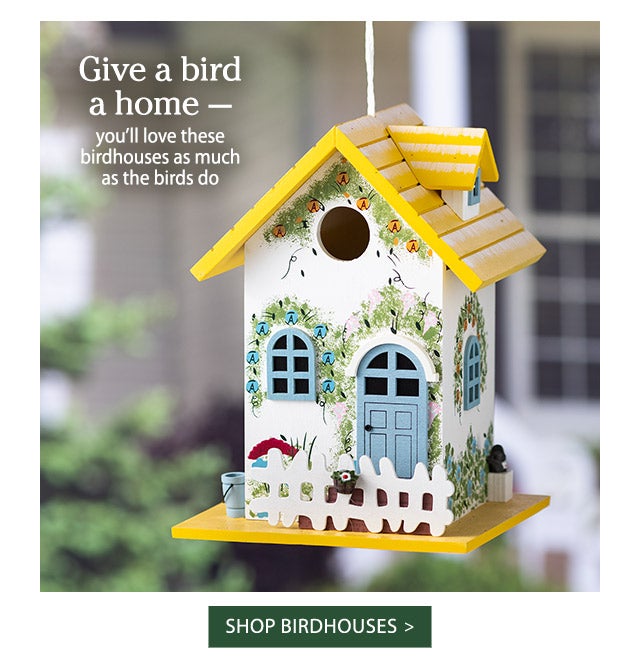 Give a bird a home — you’ll love these birdhouses as much as the birds do Shop birdhouses >