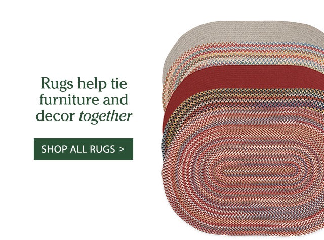 Rugs help tie furniture and decor together Shop all rugs >