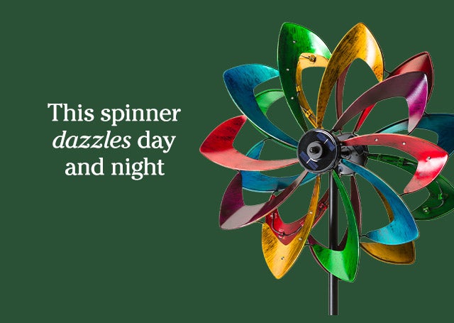 This spinner dazzles day and night