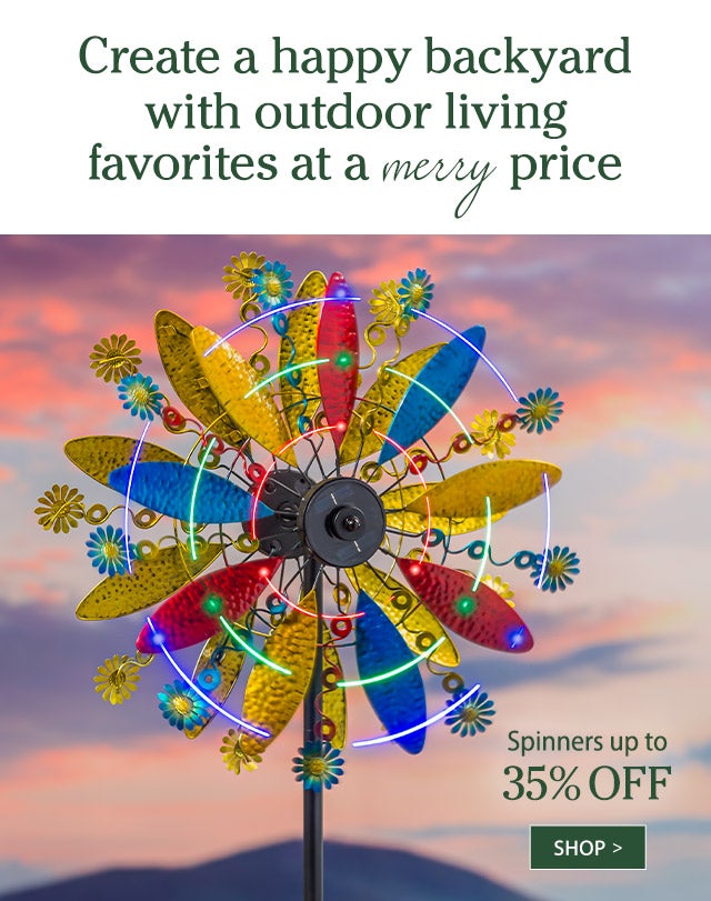 Create a happy backyard with outdoor living favorites at a merry price