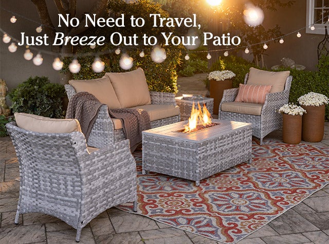 No Need to Travel, Just Breeze Out to Your Patio