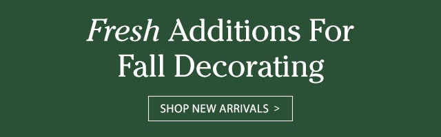 Fresh Additions For Fall Decorating Shop New Arrivals >