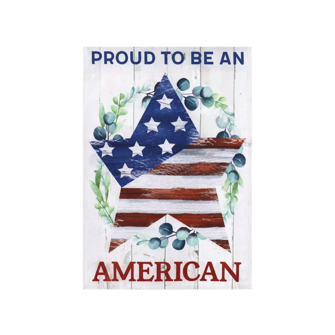Proud to be an American Garden Burlap Flag