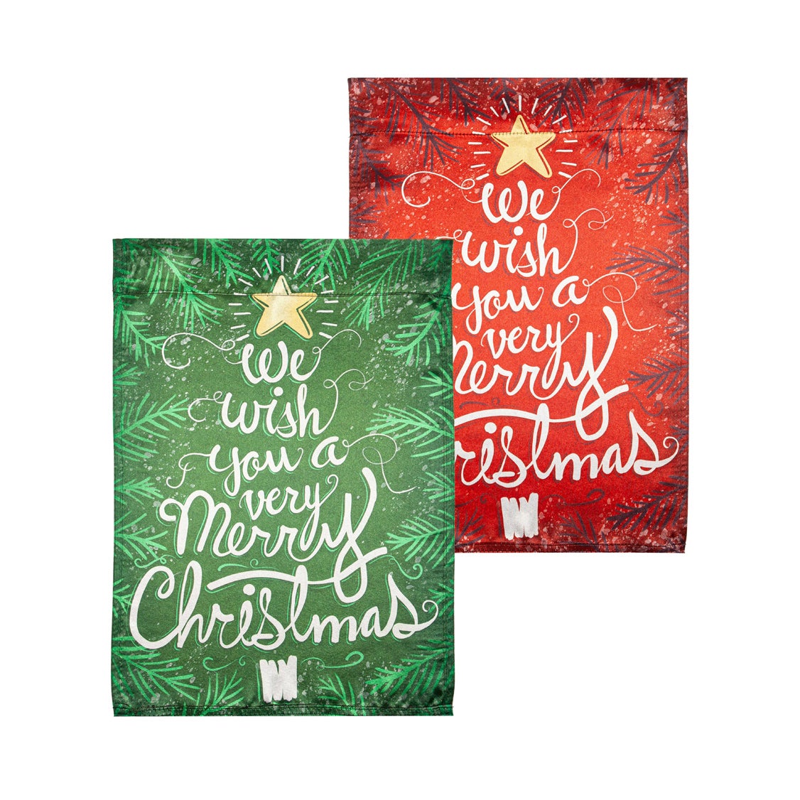 We Wish You a Merry Christmas Lustre Reversible Garden Flag