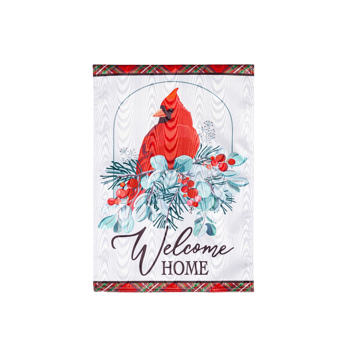 Winter Welcome Moire Garden Flag