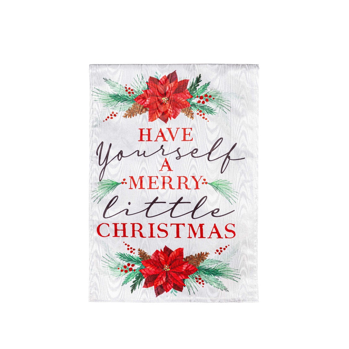 Have Yourself a Merry Little Christmas Moire Garden Flag