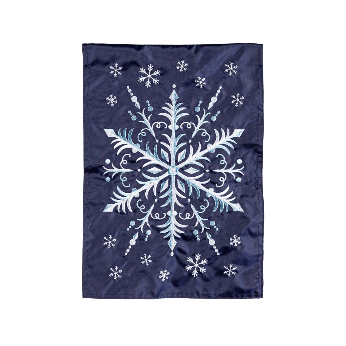 Snowflake Applique Garden Flag