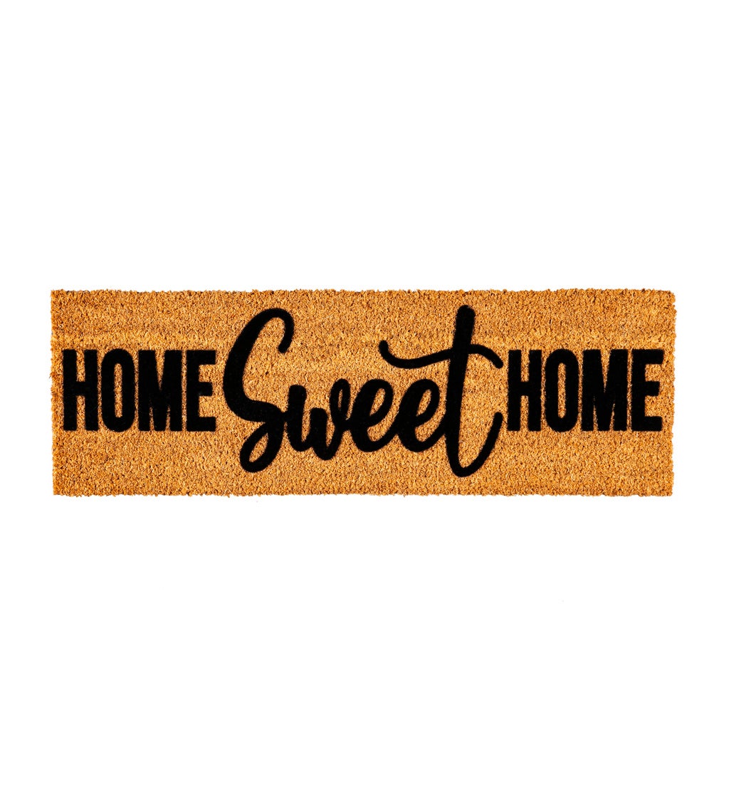 Home Sweet Home Flocked Kensington Coir Switch Mat, 28.25" x 9.25"