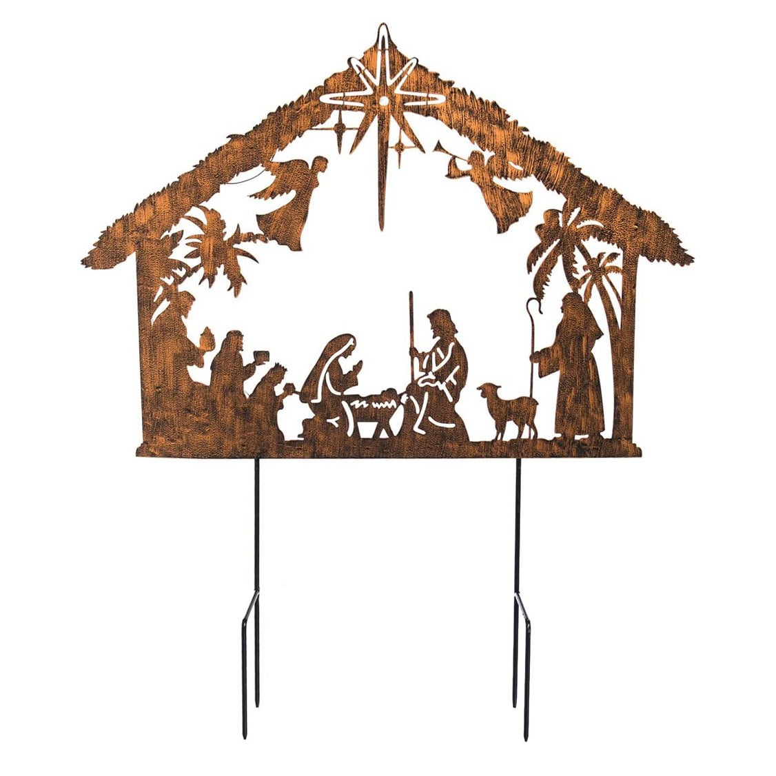 Solar Illuminated Nativity Stake