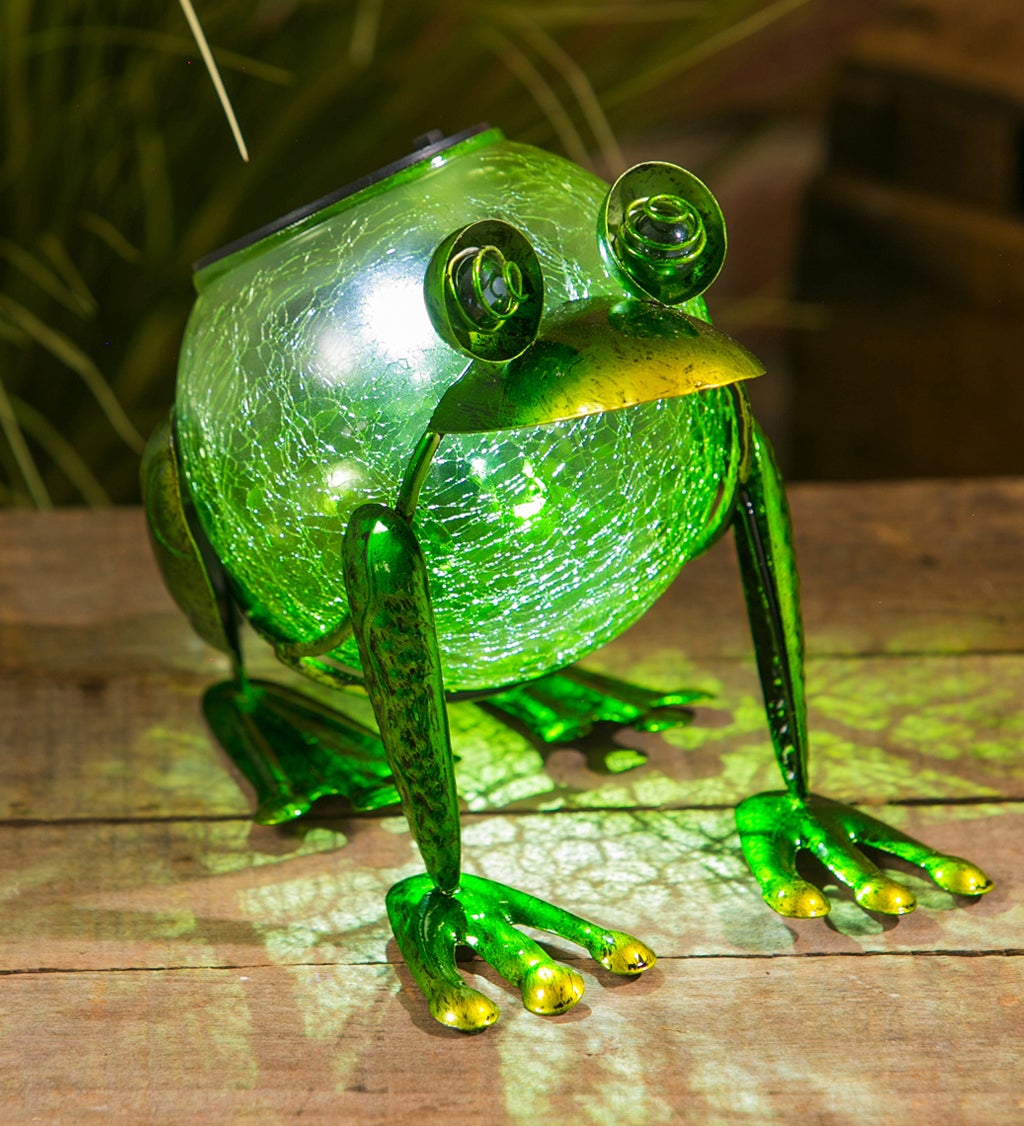Solar Frog Statuary