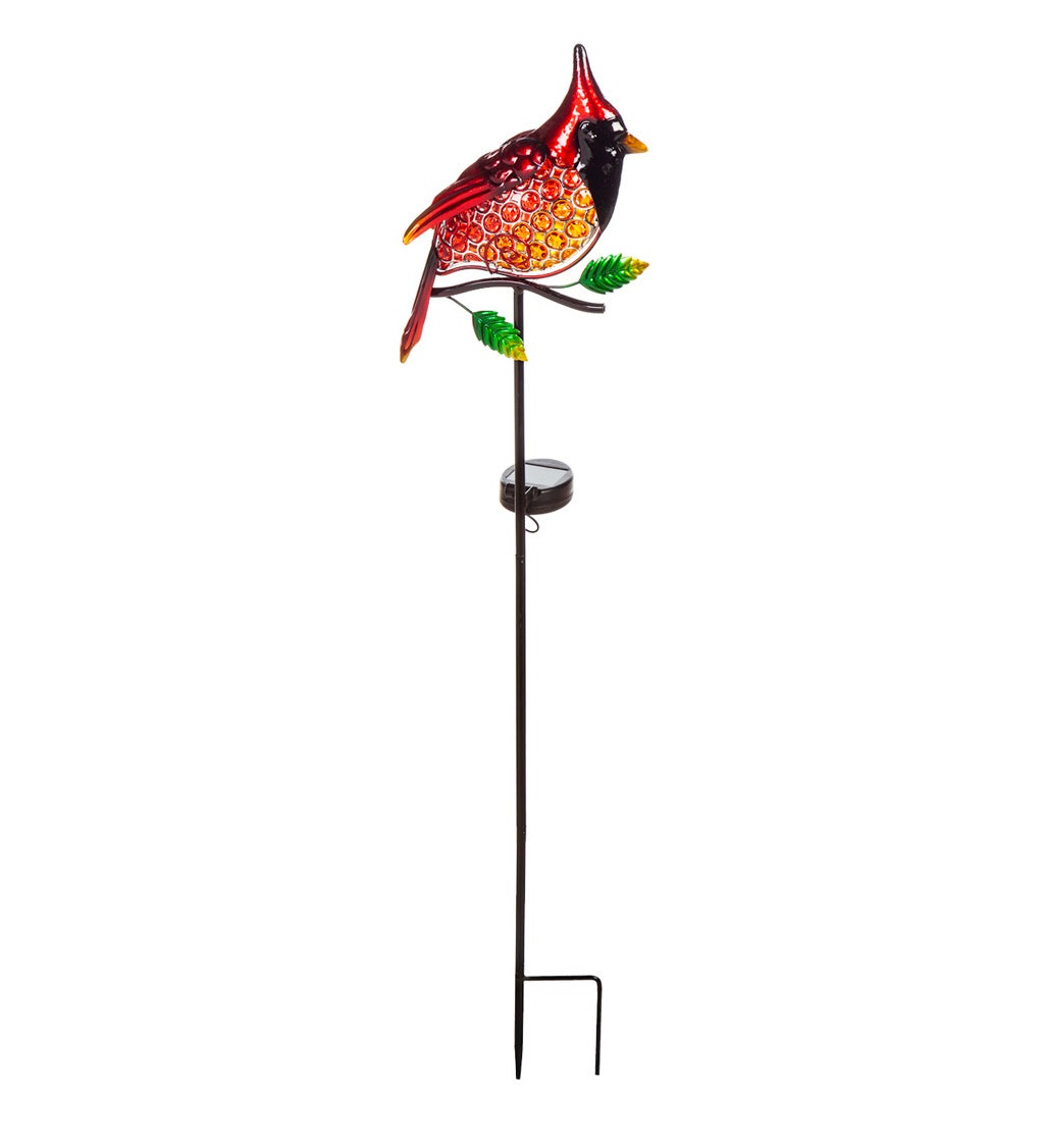 Solar Garden Stake, Cardinal